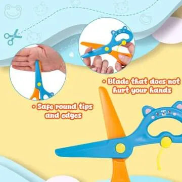 LOVESTOWN Kids Safety Plastic Scissors | Fun & Easy to Use