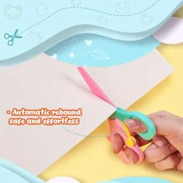LOVESTOWN Kids Safety Plastic Scissors | Fun & Easy to Use