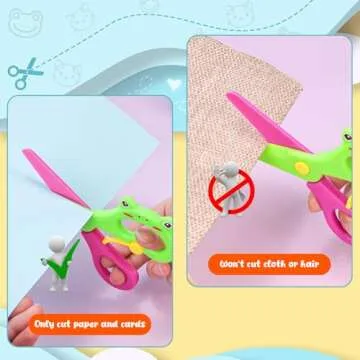 LOVESTOWN Kids Safety Plastic Scissors | Fun & Easy to Use