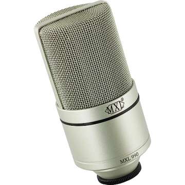 MXL 990 Condenser Microphone for Podcasting, Singing, Home Studio Recording, Gaming & Streaming | De...