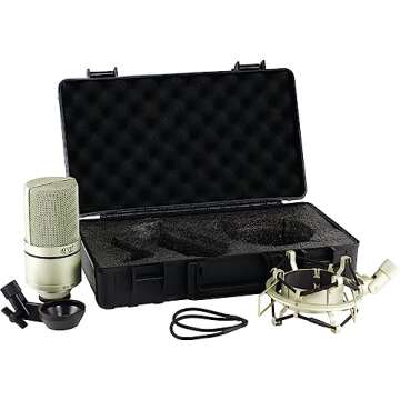 MXL 990 Condenser Microphone for Podcasting, Singing, Home Studio Recording, Gaming & Streaming | Detailed Sound | XLR | Large Diaphragm (Champagne)