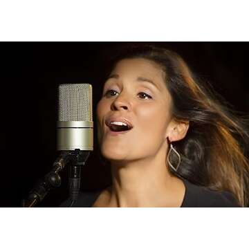 MXL 990 Condenser Microphone for Podcasting, Singing, Home Studio Recording, Gaming & Streaming | Detailed Sound | XLR | Large Diaphragm (Champagne)