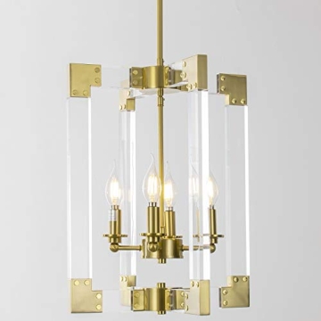 NDZMN Modern Chandelier with Brass Finish for Any Room