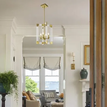 NDZMN Modern Chandelier with Brass Finish for Any Room