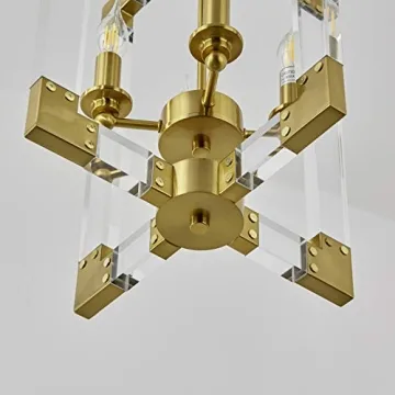 NDZMN Modern Chandelier with Brass Finish for Any Room