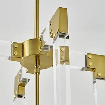NDZMN Modern Chandelier with Brass Finish for Any Room