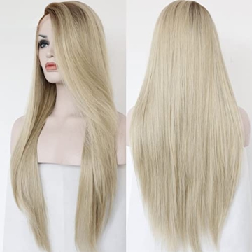 K'ryssma Ombre Blonde Lace Front Wig Stylish Heat Resistant