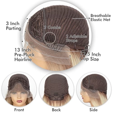 K'ryssma Ombre Blonde Lace Front Wig Stylish Heat Resistant