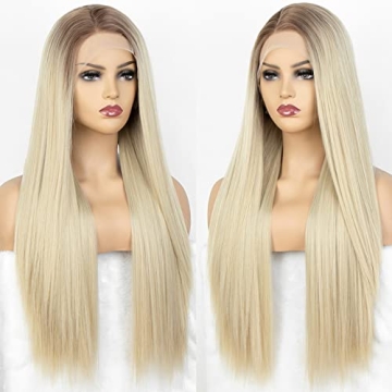 K'ryssma Ombre Blonde Lace Front Wig Stylish Heat Resistant