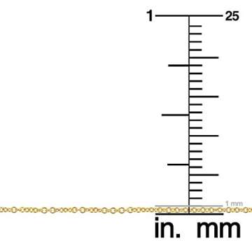 Kooljewelry 14k Yellow Gold Filled Cable Pendant Chain Necklace (1 mm, 24 inch)