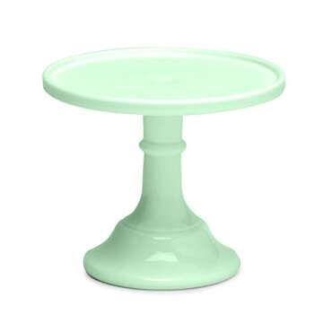 Jadeite 9" Glass Cake Stand - By Mosser Glass
