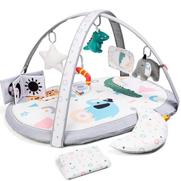 Lupantte 7 in 1 Baby Play Gym Mat with Toys & Pillow