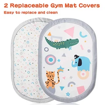 Lupantte 7 in 1 Baby Play Gym Mat with Toys & Pillow