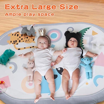 Lupantte 7 in 1 Baby Play Gym Mat with Toys & Pillow