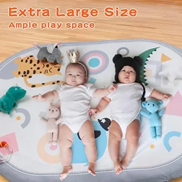 Lupantte 7 in 1 Baby Play Gym Mat with Toys & Pillow