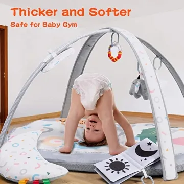 Lupantte 7 in 1 Baby Play Gym Mat with Toys & Pillow