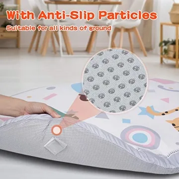 Lupantte 7 in 1 Baby Play Gym Mat with Toys & Pillow