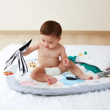 Lupantte 7 in 1 Baby Play Gym Mat with Toys & Pillow