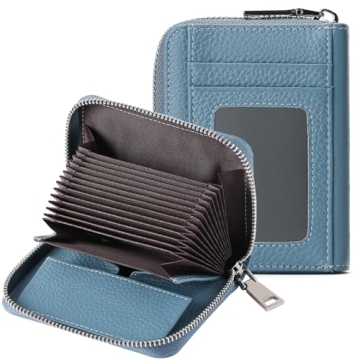 FALAN MULE Small RFID Leather Credit Card Holder Wallet for Women