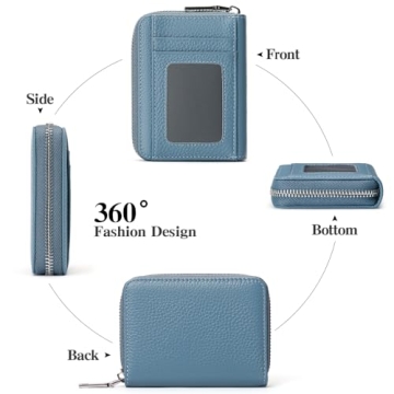 Small RFID Leather Credit Card Holder Wallet