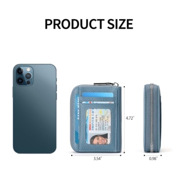 Small RFID Leather Credit Card Holder Wallet