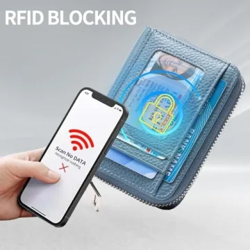 Small RFID Leather Credit Card Holder Wallet