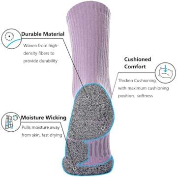 CWVLC Hiking Crew Socks - Comfort for Outdoor Adventures