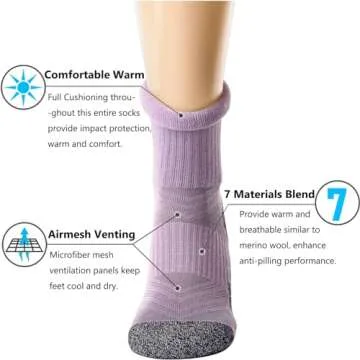 CWVLC Hiking Crew Socks - Comfort for Outdoor Adventures
