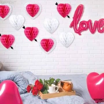 KatchOn Valentine's Day Decorations - Reusable Heart Decor