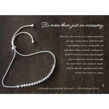 Sterling Silver 18th Birthday Gift Bracelet for Girls