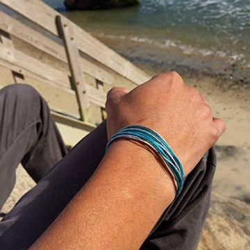 Rumi Sumaq Aqua Bracelet - Adjustable Beach Surf Jewelry