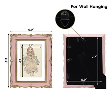 Elegant PHAREGE 5x7 Vintage Picture Frame for All Occasions