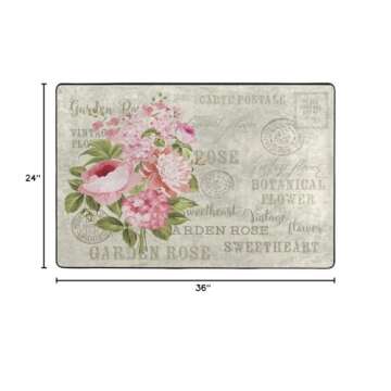 ALAZA Flower Garland Shabby Chic Floral Area Rug Rugs for Living Room Bedroom 3'x2'