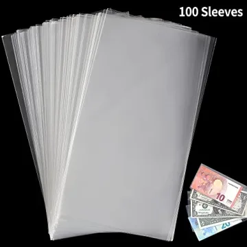 Premium 100 Pieces Dollar Bill Holder with Storage Box