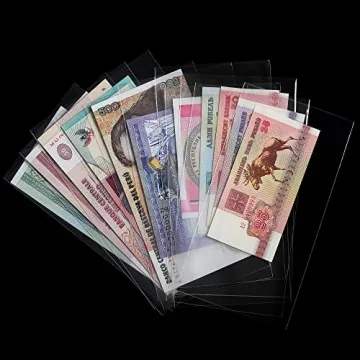 Premium 100 Pieces Dollar Bill Holder with Storage Box