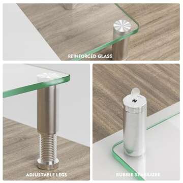 Adjustable Computer Monitor Riser – Perfect for Home Office