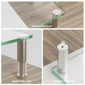 Adjustable Computer Monitor Riser – Perfect for Home Office