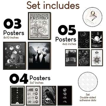 97 Decor Witchy Home Decor - Vintage Gothic Decor for Home, Spooky Wall Decor, Witch Decor Aesthetic...