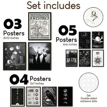 97 Decor Witchy Home Decor - Vintage Gothic Decor for Home, Spooky Wall Decor, Witch Decor Aesthetic...