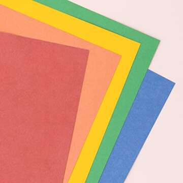 Smooth Cardstock Paper Pad in Primary Colors - 12 x 12