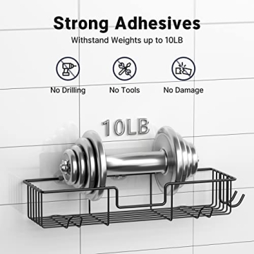 AmazerBath No-Drill Shower Shelf Rustproof Stainless Steel 2 Pack