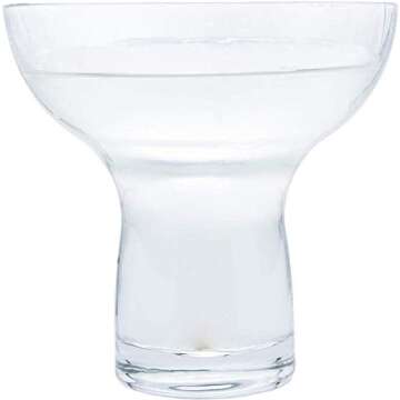 Chefcaptain Stemless Margarita Glasses Set of 4, 16oz XL for Frozen Cocktail, Mixed Drinks, Martini, Lead-Free Wine Glasses Set, Thick Solid Clear Glass Cups-