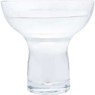 Chefcaptain Stemless Margarita Glasses Set of 4, 16oz XL for Frozen Cocktail, Mixed Drinks, Martini, Lead-Free Wine Glasses Set, Thick Solid Clear Glass Cups-