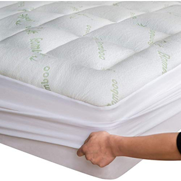 Ultra Soft Bamboo Viscose Mattress Topper - Cooling & Back Pain Relief