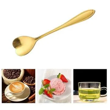 20 Heart Shaped Stainless Steel Coffee Spoons Set
