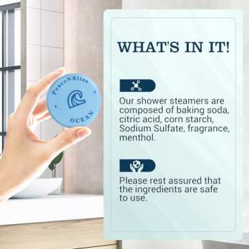 PeaceNBliss 30 Pack Shower Steamers, Shower Bath Bombs with Natural Fragrance - Mother's Day Presents – Self-Care Presents for Women and Men, Relaxation Birthday Presents