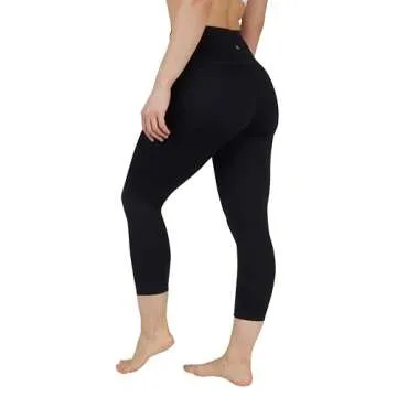 90 Degree By Reflex High Waist Tummy Control Shapewear Power Flex Capri (Black, Small)