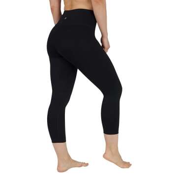 90 Degree By Reflex High Waist Tummy Control Shapewear Power Flex Capri (Black, Small)