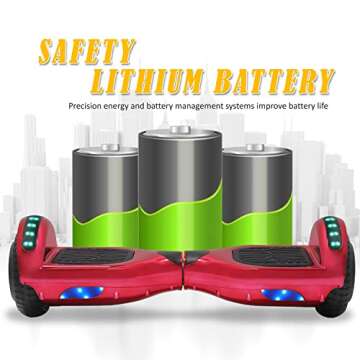 TPS Power Sports Electric Hoverboard Self Balancing Scooter for Kids and Adults Hover Board with 6.5...