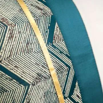 Alerfa Geometric Striped Gold Velvet Cushion Cover 20x20